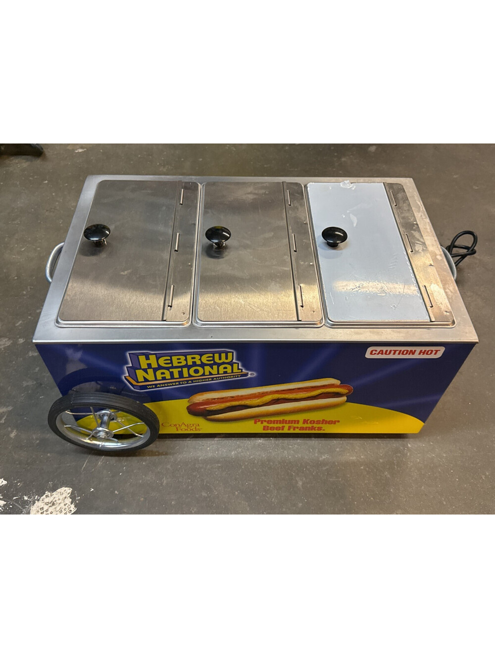 Hebrew National HOT DOG TABLE TOP CART NEW No Box Missing Umbrella